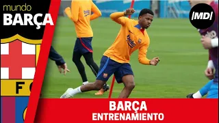 Entrenamiento del Barça: Ansu apunta al Mallorca