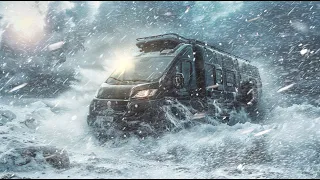 Surviving Severe Triple Hurricane! Extreme Winter Van Life Storm Camping, Blizzard & Snow #vanlife
