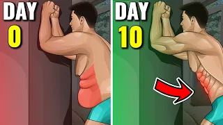 10 Day Standing Wall Workout To Lose Belly Fat & Get A 6 Pack