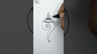 Panchajanya Drawing || shankha or conch of lord Vishnu || #simple #shorts #drawing #video