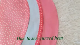 Curved Hemd sewing techniques for beginners | How to sew curved hem #5