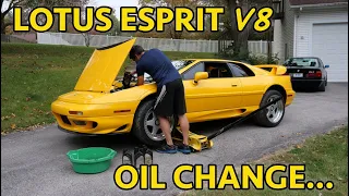 Lotus Esprit V8 Maintenance Time! Oil Change and Upcoming Repairs...