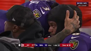 Ravens WR Odell Beckham Jr. Consoles QB Lamar Jackson During AFC Title Loss