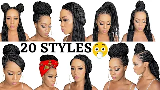 🔥 20 WAYS TO STYLE BOX BRAIDS / BEGINNER FRIENDLY /Protective Style / Tupo1