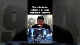 Dan Campbell’s reaction to being the FIRST NFL game of the season 😂