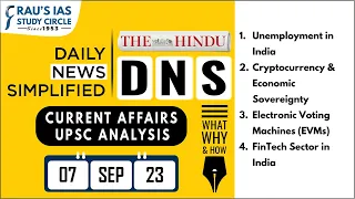 The Hindu Analysis | 07 September, 2023 | Daily Current Affairs | UPSC CSE 2023 | DNS