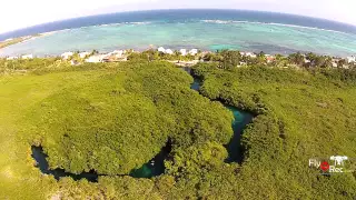 Video aéreo/ aerial drone video: Cenote Manatí, Quintana Roo, Mexico.
