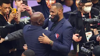 Michael Jordan, LeBron James Embrace After NBA's 75th Anniversary Celebration