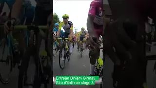 Eritrean Binyam Girmay Giro d’Italia Stage 3