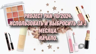 Project pan 10/2024. Использовать и выбросить за 3 месяца. Начало 😍.