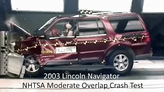 2003-2006 Lincoln Navigator NHTSA Moderate Overlap Crash Test (56 Km/h - Male Occupants)