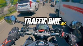 RIDING IN TRAFFIC | YAMAHA MT-03 RIDE POV [4K] @itsmojoe