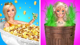 RICH VS POOR DOLL’S MAKEOVER || Dolls Come to Life! Cheap vs Expensive Gadgets by 123 GO! TRENDS