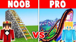 Minecraft NOOB vs PRO: RIESEN ACHTERBAHN BAU CHALLENGE ⛏