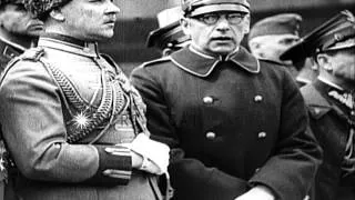 Soviet soldiers and tanks pass in review during a parade in Moscow, Soviet Union. HD Stock Footage