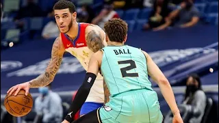 LaMelo and Lonzo Ball interesting first minutes facing each other in the NBA