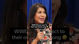 🤣WWE women react to their theme songs #wwe #wwewomen #reaction