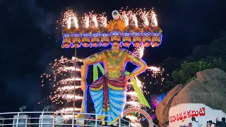 Indian's Biggest Ravana Dhanam at Warangal Ursu Gutta 2023 | Ravana Dahanam 2023 #Ravandahan2023