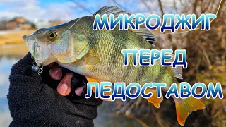 Зимний микроджиг на реке. Окунь на пассивные приманки.