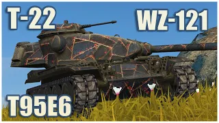 T-22 Medium, WZ-121 & T95E6 • WoT Blitz Gameplay