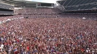 Fans in Chicago gather at Soldier Field for the #USMNT match up vs. Belgium