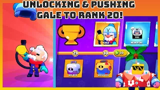 UNLOCKING, MAXING, & PUSHING GALE TO RANK 20! | Brawl Stars