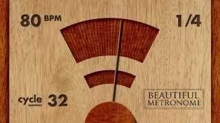 80 BPM 1/4 Wood Metronome HD