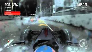 F1 2010 PC - Singapore (Marina Bay), Heavy Rain GAMEPLAY