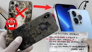 Restoration iPhone X and iPhone 11 Pro Max fake😜 Found from Trash to iPhone 13 Pro