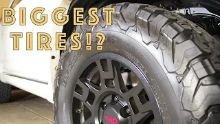 Biggest tires on a stock Tacoma or 4runner