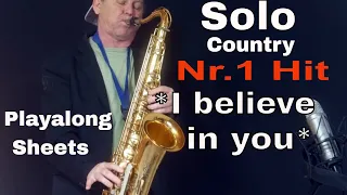 *I believe in you* Don Williams Saxophon Solo Backingtrack/Play along Noten sheet music Sax Coach