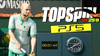 Top Spin 2K25 PS5 4K 30/60 FPS Gameplay | Andre Agassi vs Pete Sampras Full Match