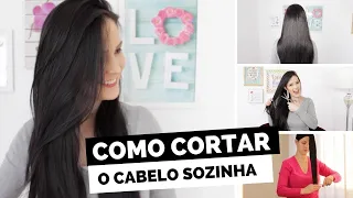 COMO CORTAR O CABELO EM CASA SOZINHA (PASSO A PASSO) REPICADO! por julia Doorman