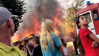 Пожар в городе Коростень