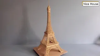 DIY miniature Eiffel Tower / Eiffel Tower made of Chopsticks