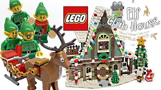 LEGO Elf Club House Winter Village review! 2020 set 10275!