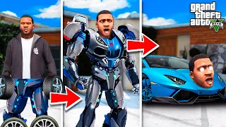 Shin Chan & Franklin Became a Ultimate Powerful Car man in Gta 5 in Telugu