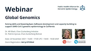 PHA4GE Webinar Series: Global Genomics - Dr. Alli Black & Dr. Patrick Ayscue