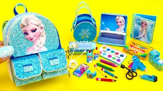 15 DIY Miniature Elsa School Supplies ~ Backpack, Notebook, Pencil Case