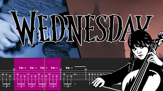 Paint it Black Guitar Cover - Wednesday Adams Cello - Tab Tutorial