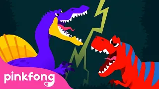 [Season Baru] Spinosaurus vs. Tiranosaurus | Lagu Dinosaurus | Lagu Anak | Pinkfong dan Baby Shark