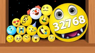 2048 EMOJI: Bubble Chain - ASMR Gameplay (Infinity Ball Merge)