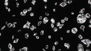 Beautiful Shiny Sparkling Diamond Gems Falling in Slow Motion 4K DJ Visuals Loop Background