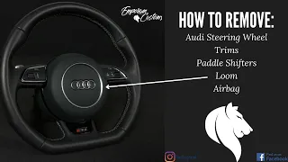 How to: Remove Audi Steering wheel, trim and paddle shifters. S and RS Audi A1 A3 A4 A5 A6 A7 Q3 Q5