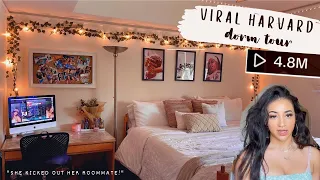 the VIRAL HARVARD dorm tour **i kicked out my roommate🤭** | maya lauren