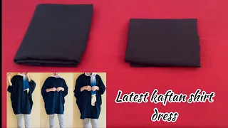 DIY : Latest front buttons Kurtha dress/kaftan shirt design