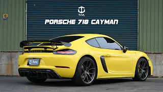 "Unleash the Beast: Fully Upgraded Porsche 718 Cayman with TWL Carbon Fiber Aero Kits!"