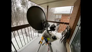 Ham Radio - 10Ghz QSO using a Snow Storm to extend your distance