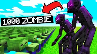 ENDERMAN MUTANTE VS 1000 ZOMBIE SU MINECRAFT!!