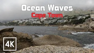 4K Relaxing Ocean Sounds, Camps Bay Cape Town. Ocean waves & beautiful views